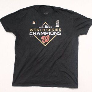 Fanatics Men Black Washington Nationals World Series Size XXL